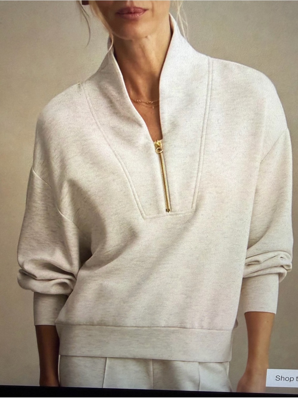 Varley Davidson Half-Zip Sweatshirt & Wide-Leg Pants - Small